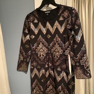 Sequin/Embellished Express Cocktail/Party Dress